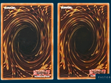 two pictures of a black hole in the middle of the picture