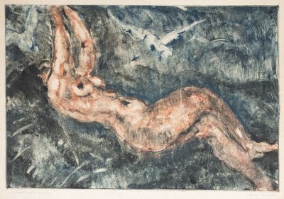 l'image d'un tableau représentant une femme nue allongée sur un lit