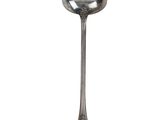 an image of a silver spoon with a handle on a white background