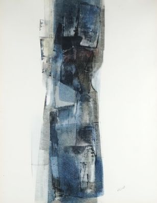 une image représentant un tableau où figure une personne vêtue d'une robe bleue