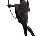 statue of a man with a bow and arrow on a white background