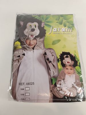 two children ' s costumes in plastic bags on a white surface