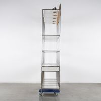 Grande étagère ou présentoir de magasin, en métal chromé, ve… (photo 3)