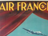 une image d'une affiche d'Air France représentant un avion dans le ciel