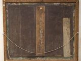 an image of a painting hanging on a wall with a rope
