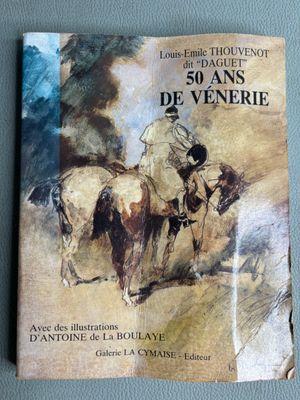 the cover of a book with a painting of a man on a horse