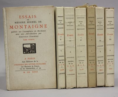 MONTAIGNE. Les Essais. Paris, Horizons de France, 1927-1930 …