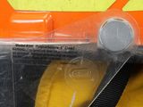 a close up of a helmet with a banana in it