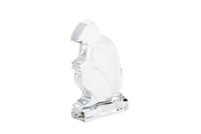 crystal figurine of a man with a hat on his head