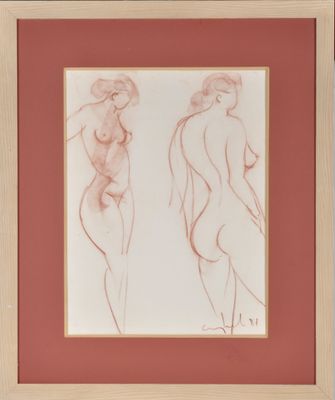 Ecole Contemporaine : Etudes de nus féminins. - Photo 1