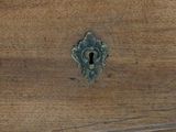 a close up of a drawer with a keyhole on it