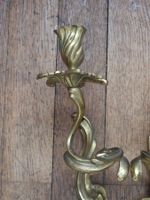 PAIRE D'APPLIQUES à un bras de lumière en bronze ciselé et d… (photo 3)
