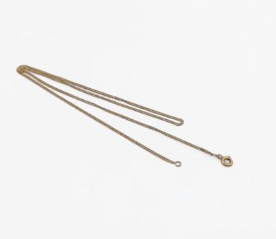 une paire de colliers plaqués or sur fond blanc