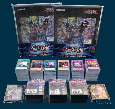 a lot of cards in the box on the table