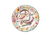 une assiette sur laquelle sont posés une fourchette et un couteau