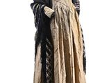 an image of a mannequin wearing a long dress with a shawl