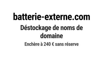 Nom de domaine batterie-externe.