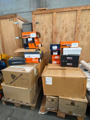 many boxes that are stacked on top of each other