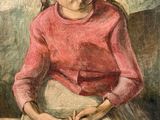 une image représentant un tableau où l'on voit une petite fille assise sur un banc