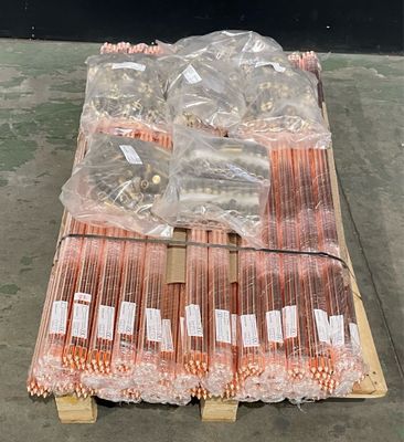 a pallet full of many different kinds of straws on a pallet