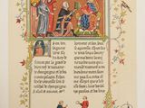 an illustration of a book with a picture of a man and a woman