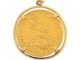 an image of a gold coin with a woman on it