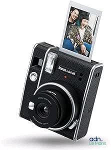 a black and white photo of a camera with a polar bear on it