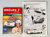 a picture of a book with a picture of a race car on it