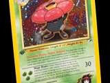 une image représentant une carte Pokémon sur laquelle figure un chapeau rouge