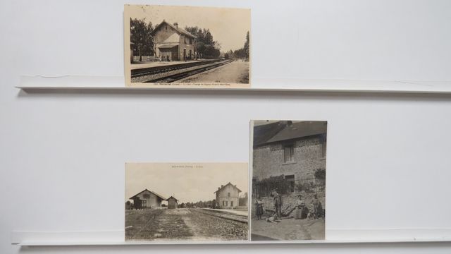 Mérinchal : Lot de 3cpa : La Gare + Passage de l’express Paris-Le...