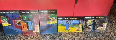 Collection de 5 panneaux publicitaires JAMESON L'IRLANDAIS -…