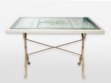 an image of a table with a map on top of it