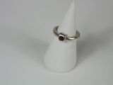 sterling silver ring with garnett stone