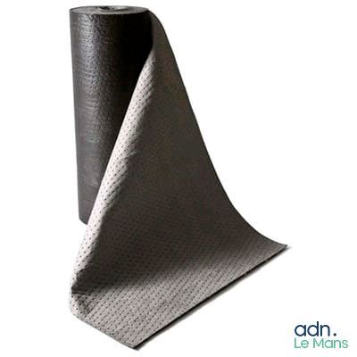 a close up of a roll of black fabric on a white background