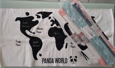 lot de 12 tapis neuf 100% coton 60 X 120 CM neuf