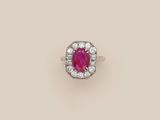 a ruby and diamond ring