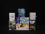 a lot of different types of games on the table