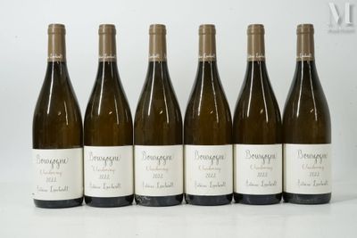 six bouteilles de vin sont alignées dans une rangée