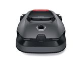 an image of a robotic lawn mower on a white background