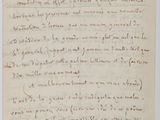 une lettre manuscrite rédigée par un homme sur une feuille de papier