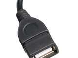 a close up of a usb cable connected to a computer