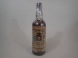 a bottle of liquor that is sitting on a table