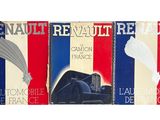 trois livres sur fond blanc, avec des couvertures rouges, blanches et bleues