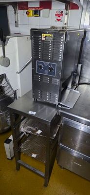 an image of a commercial kitchen with stainless steel appliances
