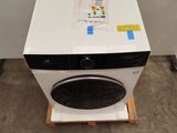 an image of a white and black washing machine