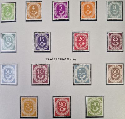 an image of a collection of postage stamps with numbers on them