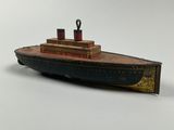 an image of a model of a boat on a white surface
