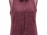 une chemise pour femme à col et sans manches