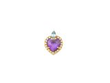 an amethorate and diamond heart pendant