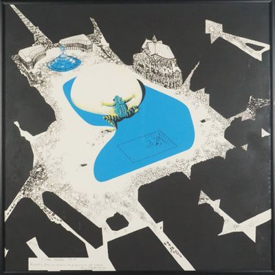 Guy ROTTIER (1922-2013), "L'idée des halles, proposition pou…